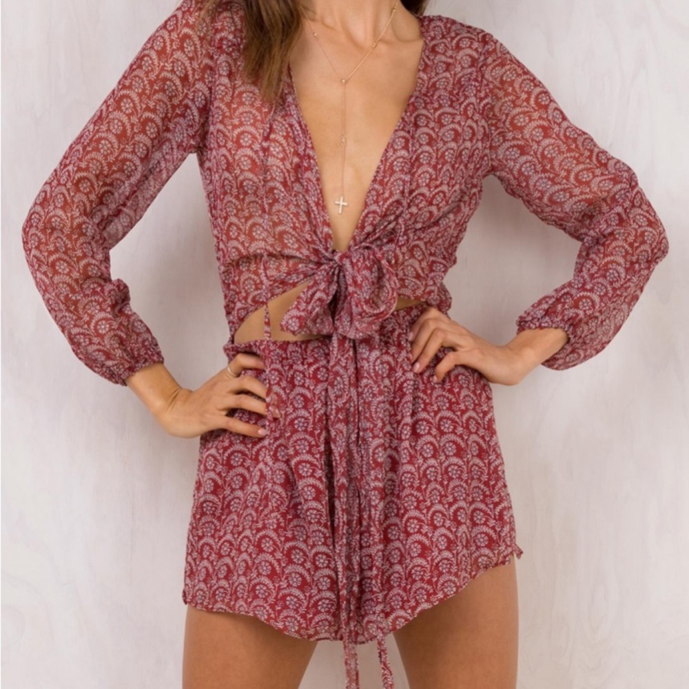 Tie Front Summer Romper